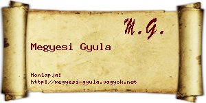 Megyesi Gyula névjegykártya